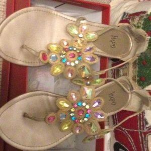 Gold Large Rhinestone Sandler